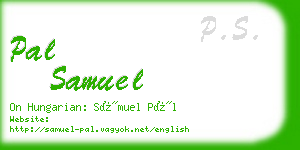 pal samuel business card